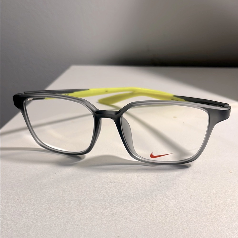 Nike Gray and Yellow Eyeglasses